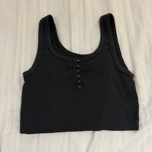Dark grey Aerie crop top size large